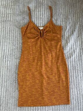 H&M Bodycon Orange and Yellow Dress Size Medium Summer Vacation Boho